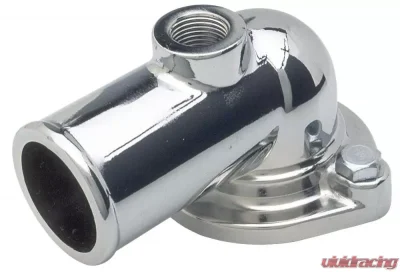 Trans-Dapt Performance Water Neck; FORD 429-460; O-Ring Seal; Built-in 3/8 in. NPT Port-CHROME - 9415