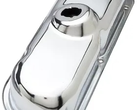 Trans-Dapt Performance TRADITIONAL Design Valve Covers; STOCK; 1982-1986 FORD 3.8L V6-CHROME Ford 3.8L V6