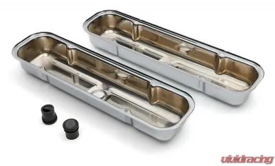 Trans-Dapt Performance O.E.M. REPRODUCTION Design Valve Covers; SHORT; 1959-79 PONTIAC 326-455-CHROME Pontiac - 9461