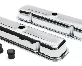 Trans-Dapt Performance O.E.M. REPRODUCTION Design Valve Covers; SHORT; 1959-79 PONTIAC 326-455-CHROME Pontiac
