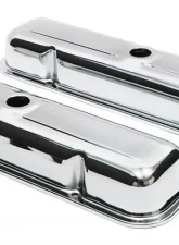 Trans-Dapt Performance O.E.M. REPRODUCTION Design Valve Covers; SHORT; 1959-79 PONTIAC 326-455-CHROME Pontiac                                     - 9461 - Image 4