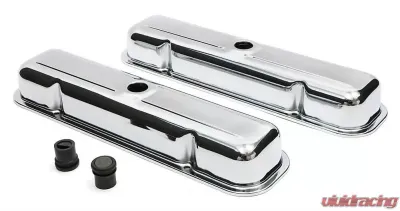 Trans-Dapt Performance O.E.M. REPRODUCTION Design Valve Covers; SHORT; 1959-79 PONTIAC 326-455-CHROME Pontiac - 9461