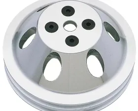 Trans-Dapt Performance WATER PUMP Pulley; 2 Groove; 55-68 CHEVROLET 283-350; SHORT W/P- Mach. ALUMINUM Chevrolet
