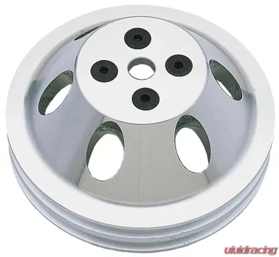 Trans-Dapt Performance WATER PUMP Pulley; 2 Groove; 55-68 CHEVROLET 283-350; SHORT W/P- Mach. ALUMINUM Chevrolet - 9479