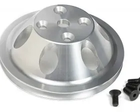 Trans-Dapt Performance WATER PUMP Pulley; 1 Groove; 69-85 CHEVROLET 283-350; LONG W/P- Mach. ALUMINUM Chevrolet