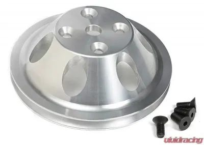 Trans-Dapt Performance WATER PUMP Pulley; 1 Groove; 69-85 CHEVROLET 283-350; LONG W/P- Mach. ALUMINUM Chevrolet - 9482