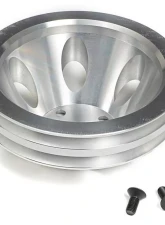 Trans-Dapt Performance WATER PUMP Pulley; 2 Groove; 69-85 CHEVROLET 283-350; LONG W/P- Mach. ALUMINUM Chevrolet                                     - 9483 - Image 3