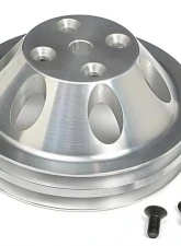 Trans-Dapt Performance WATER PUMP Pulley; 2 Groove; 69-85 CHEVROLET 283-350; LONG W/P- Mach. ALUMINUM Chevrolet                                     - 9483 - Image 5