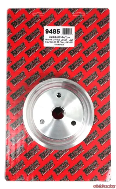 Trans-Dapt Performance CRANKSHAFT Pulley; 2 Groove; CHEVROLET 283-350;LONG W/P-Machined ALUMINUM Chevrolet - 9485