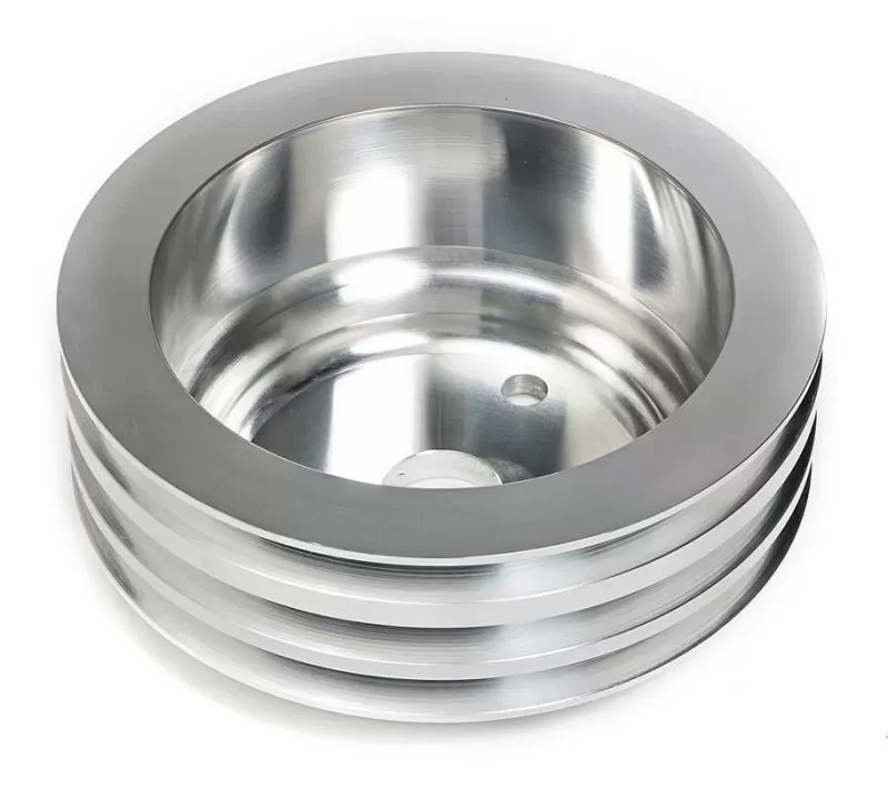 Trans-Dapt Performance CRANKSHAFT Pulley; 3 Groove; CHEVROLET 283-350;LONG W/P-Machined ALUMINUM Chevrolet - 9486
