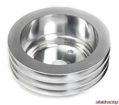 Trans-Dapt Performance CRANKSHAFT Pulley; 3 Groove; CHEVROLET 283-350;LONG W/P-Machined ALUMINUM Chevrolet - 9486