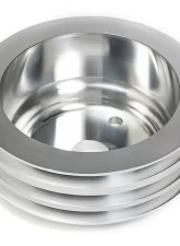 Trans-Dapt Performance CRANKSHAFT Pulley; 3 Groove; CHEVROLET 283-350;LONG W/P-Machined ALUMINUM Chevrolet                                     - 9486 - Image 4