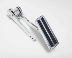 Trans-Dapt Performance Firewall Gas Pedal; 2 Rubber Inserts; 4 x 1-3/4 in. Rectangular- Polished Alum.
