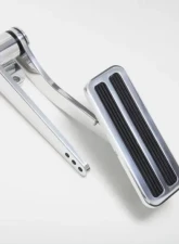 Trans-Dapt Performance Firewall Gas Pedal; 2 Rubber Inserts; 4 x 1-3/4 in. Rectangular- Polished Alum.                                     - 9501 - Image 2