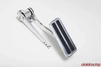 Trans-Dapt Performance Firewall Gas Pedal; 2 Rubber Inserts; 4 x 1-3/4 in. Rectangular- Polished Alum. - 9501