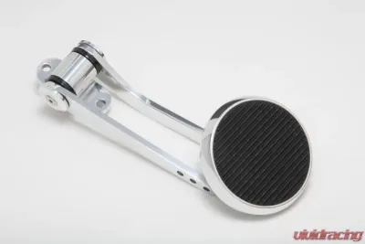 Trans-Dapt Performance Firewall Mount Gas Pedal; 3-1/4 in. Round Pedal; Rubber InsertALL Pol. Aluminum - 9506