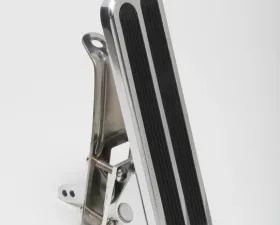 Trans-Dapt Performance Floor Mount Gas Pedal w/ Inserts; 6-1/2 x 2 in.- Aluminum w/ Stainless mounting