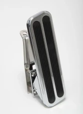 Trans-Dapt Performance Floor Mount Gas Pedal w/ Inserts; 6-1/2 x 2 in.- CHROMED Aluminum and Stainless                                     - 9510 - Image 2