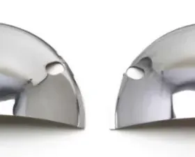 Trans-Dapt Performance HEADLIGHT Half Shields; 5-3/4 in. ROUND-CHROME
