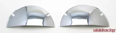 Trans-Dapt Performance HEADLIGHT Half Shields; 7-1/2 in. ROUND-CHROME - 9512