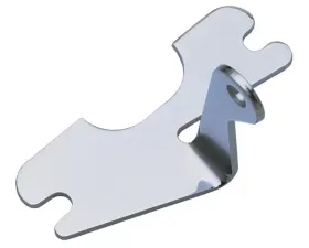 Trans-Dapt Performance HEADER Bracket; 1955-77 Chevy 283-350; Long Axial Style A/C Compressor-CHROME