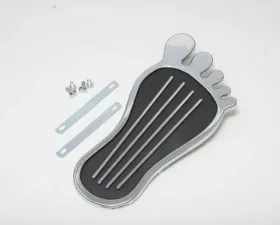 Trans-Dapt Performance BAREFOOT-Style Gas Pedal; 4-1/4 in. x 9 in.-CHROME/Steel
