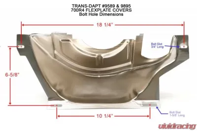 Trans-Dapt Performance Flex Plate Cover 700R4-CHROME (Passenger cars only) - 9589