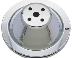 Trans-Dapt Performance WATER PUMP Pulley; 1 Groove; 1955-68 CHEVROLET 283-350; SHORT Water Pump-CHROME Chevrolet