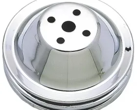 Trans-Dapt Performance WATER PUMP Pulley; 2 Groove; 1955-68 CHEVROLET 283-350; SHORT Water Pump-CHROME Chevrolet