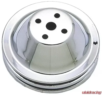 Trans-Dapt Performance WATER PUMP Pulley; 2 Groove; 1955-68 CHEVROLET 283-350; SHORT Water Pump-CHROME Chevrolet - 9601