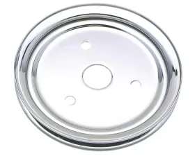 Trans-Dapt Performance CRANKSHAFT Pulley; 1 Groove; CHEVROLET 283-350; SHORT Water Pump-CHROME Chevrolet