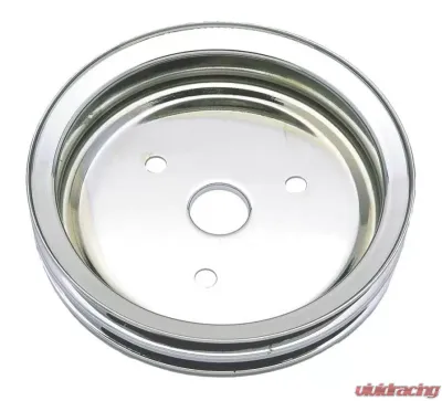 Trans-Dapt Performance CRANKSHAFT Pulley; 2 Groove; CHEVROLET 283-350; SHORT Water Pump-CHROME Chevrolet - 9603