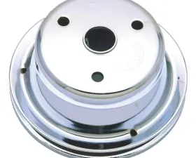 Trans-Dapt Performance CRANKSHAFT Pulley; 1 Groove; CHEVROLET 283-350; LONG Water Pump-CHROME Chevrolet