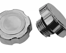 Trans-Dapt Performance SCREW-IN Style OIL CAP; 1987-UP GM; O-Ring Seal-CHROME Plastic