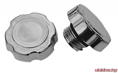 Trans-Dapt Performance SCREW-IN Style OIL CAP; 1987-UP GM; O-Ring Seal-CHROME Plastic - 9696