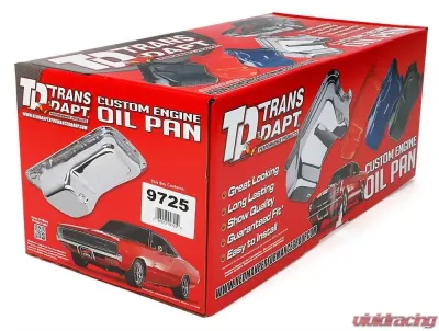 Trans-Dapt Performance 1955-79 Chevy 283-350 STREET/STRIP Oil Pan (7 Qt); 8-1/4 in. Deep-CHROME Chevrolet - 9725