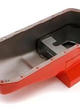 Trans-Dapt Performance 1955-79 Chevy 283-400 STREET/STRIP Oil Pan (7 Qt); 8-1/4 in. Deep- ORANGE Chevrolet                                     - 9726 - Image 3