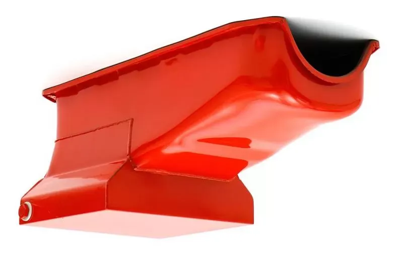 Trans-Dapt Performance 1955-79 Chevy 283-400 STREET/STRIP Oil Pan (7 Qt); 8-1/4 in. Deep- ORANGE Chevrolet - 9726