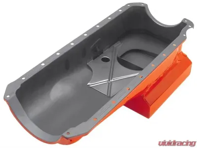 Trans-Dapt Performance 1965-95 Chevy 396-454 STREET/STRIP Oil Pan (6 Qt); 8-1/4 in. Deep- ORANGE Chevrolet - 9729