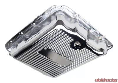 Trans-Dapt Performance 700R4/4L60E-CHROME Transmission Pan; Stock Capacity; Stock Depth; FINNED Bottom - 9740