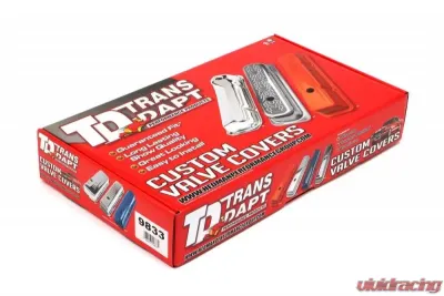 Trans-Dapt Performance CHEVY 396 LOGO TALL ORANGE POWDER COATED VALVE COVERS - 9833