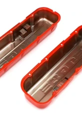 Trans-Dapt Performance CHEVY 396 LOGO TALL ORANGE POWDER COATED VALVE COVERS                                     - 9833 - Image 3