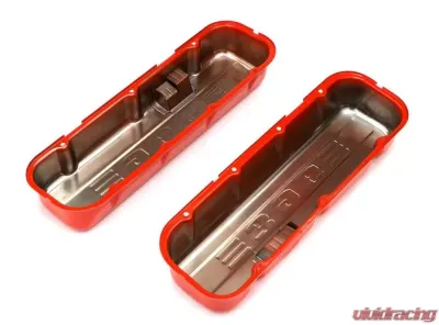 Trans-Dapt Performance CHEVY 396 LOGO TALL ORANGE POWDER COATED VALVE COVERS - 9833