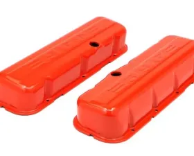 Trans-Dapt Performance CHEVY 396 LOGO TALL ORANGE POWDER COATED VALVE COVERS