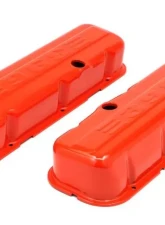 Trans-Dapt Performance CHEVY 396 LOGO TALL ORANGE POWDER COATED VALVE COVERS                                     - 9833 - Image 4