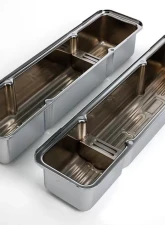 Trans-Dapt Performance 350 C.I.D. Logo Design Valve Covers; TALL; 1958-1986 SB Chevy 350-CHROME Chevrolet 5.7L V8                                     - 9841 - Image 3