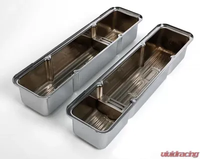 Trans-Dapt Performance 350 C.I.D. Logo Design Valve Covers; TALL; 1958-1986 SB Chevy 350-CHROME Chevrolet 5.7L V8 - 9841