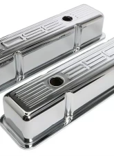 Trans-Dapt Performance 350 C.I.D. Logo Design Valve Covers; TALL; 1958-1986 SB Chevy 350-CHROME Chevrolet 5.7L V8                                     - 9841 - Image 4