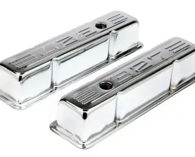 Trans-Dapt Performance 327 C.I.D. Logo Design Valve Covers; TALL; 1958-1986 SB Chevy 327-CHROME Chevrolet 5.3L V8
