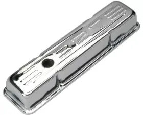 Trans-Dapt Performance 327 C.I.D. Logo Design Valve Covers; SHORT; 1958-1986 SB Chevy 327-CHROME Chevrolet 5.3L V8